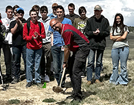  Auto instructor Derek Spohn breaks ground on new auto shop at EHS